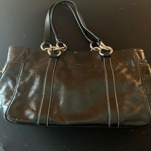 NWOT. Coach Black patent leather purse